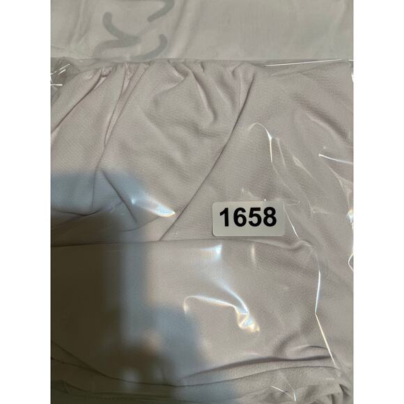 Zara Loose Fit White Front and Back Deep Vee Neck Top - Picture 8 of 8